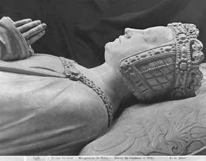 Nantes, Catedral de San Pedro y San Pablo, Tumba de Francisco II, Duque de Bretaña y Margarita de Foix, detalle de Margarita de Foix, 1502-07